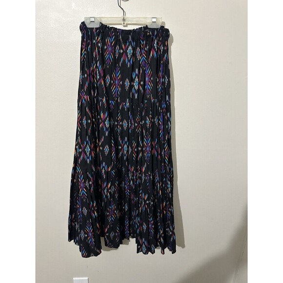 Vintage Duo Designs Maxi Skirt Size S/M Aztec Southwestern Elastic Waist Boho - Picture 4 of 7